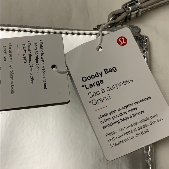 Lululemon Goody Bag *Large NWT Silver Mirror - Picture 5 of 8